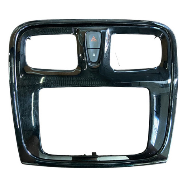 Moldura Painel Logan Sandero 2din Black Piano 2015/16 Preto