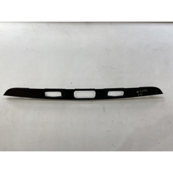Moldura Lanterna Placa Traseira Honda Civic 2014 2015 2016 Preto