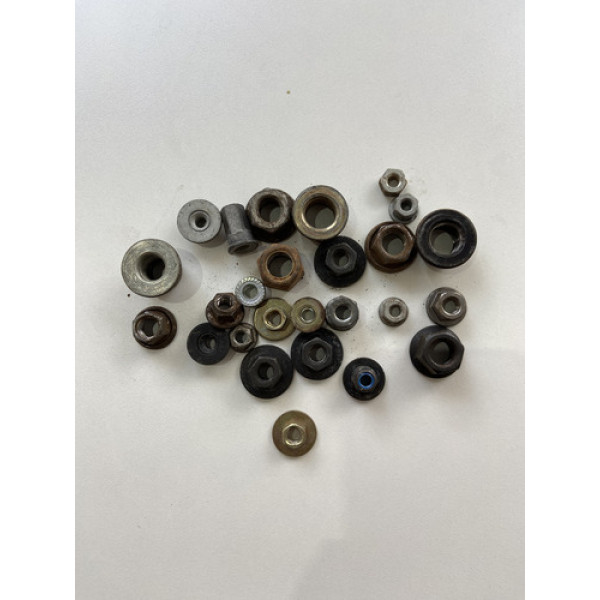 Kit 25 Porcas Sortidas Automotivo 205 Preto