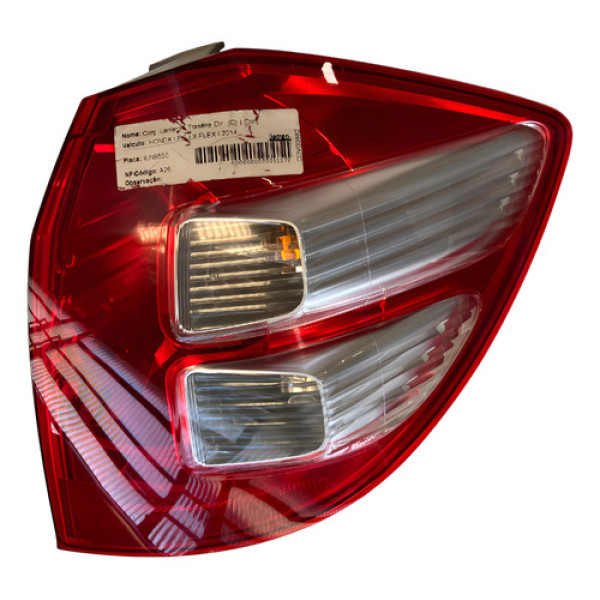 Lanterna Traseira Direito Honda Fit 2014 Direito/passageiro Vermelho