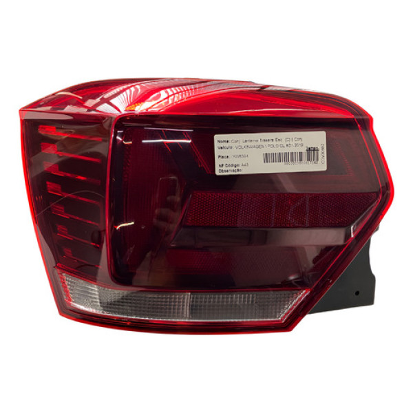 Lanterna Traseira Esquerdo Polo 2018 2019 Esquerdo Vermelho