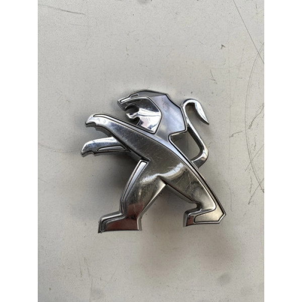 Emblema Leão Logo Cromado Peugeot 207 208 Prateado