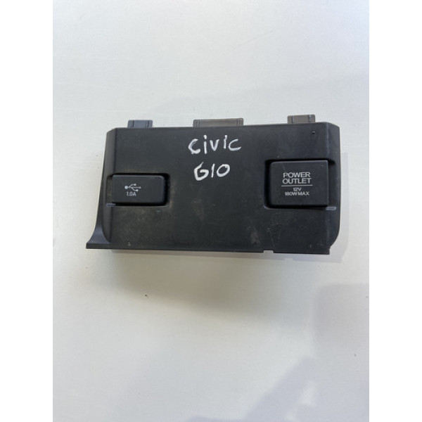 Entrada Usb E Auxiliar Honda Civic G10 2017 2018 Preto