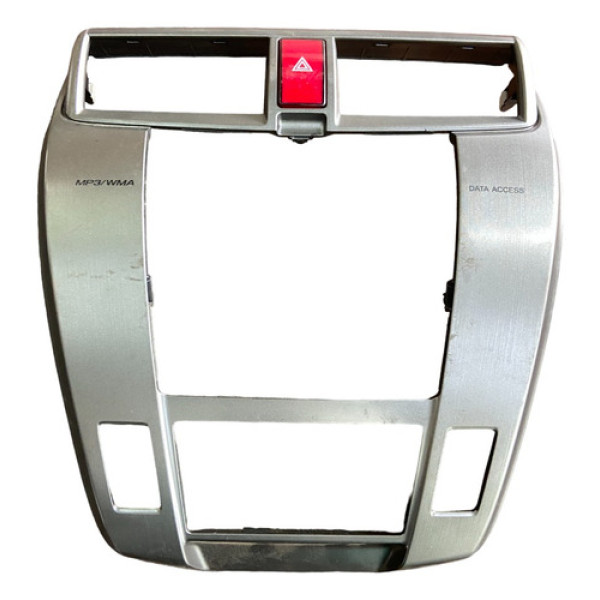  Moldura Painel Central Radio Honda City 2012/13 Cinza