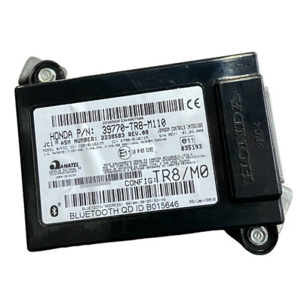  Módulo Central Bluetooth Honda Civic 12/16 39770-tr8-m110