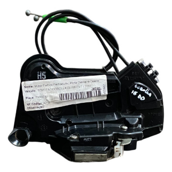 Fechadura Dianteira Direita Toyota Corolla 1.8 2016 2017