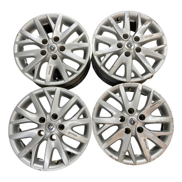 Jogo De Rodas Aro 16 Renault Fluence 2016 Prata