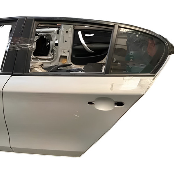 Porta Traseira Esquerda Bmw 120 2009 2010 Traseira Esquerdo Prateado