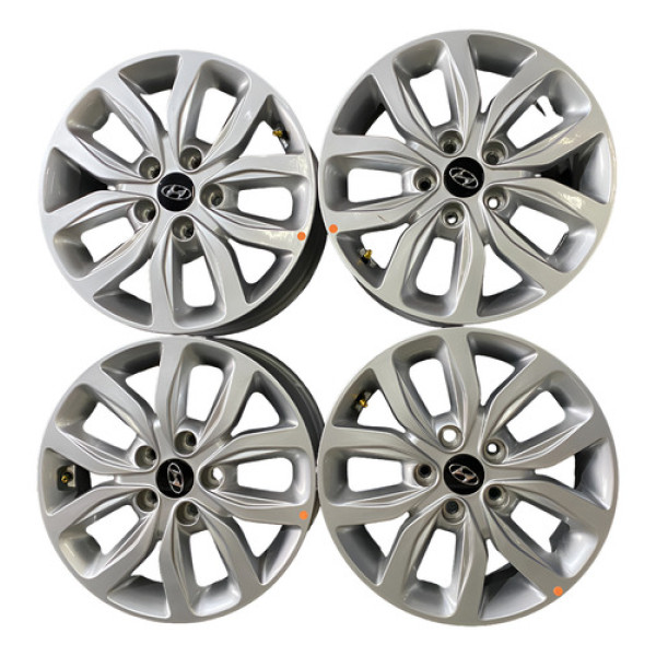 Jogo De Rodas Aro 16 Hyundai Creta 2021 2022 2023 2024 Prateado