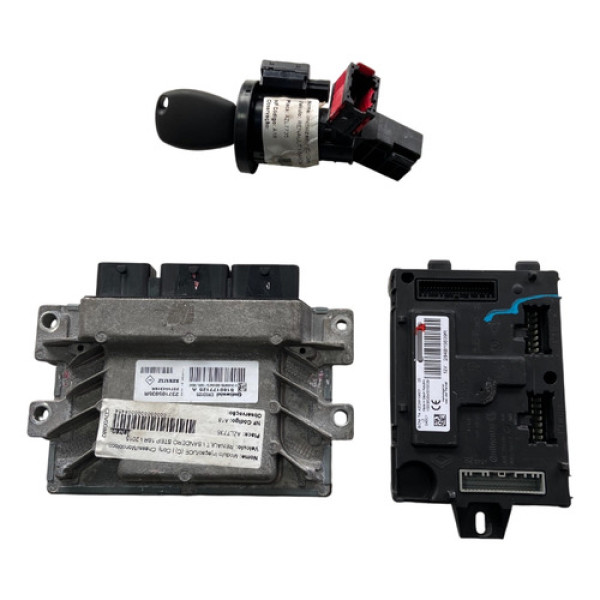 Kit Chave Modulo Injeção Clio 1.0 16v 2013 2014 Flex Sem Abs