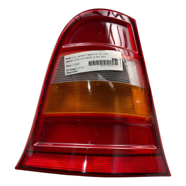 Lanterna Traseira Direita Mercedes Classe A 2001 2002 Direito Vermelho