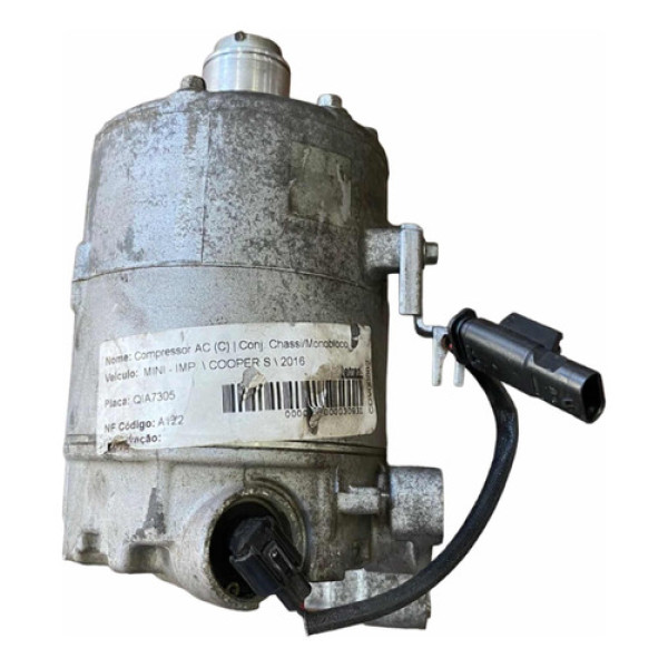 Compressor Do Ar Condicionado Bmw X1 Mini Cooper 2.0 2017 18